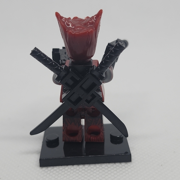 Classic Groot Ninja Deadpool Custom UV Print Minifigure with sword and gun m1 - Picture 4 of 5